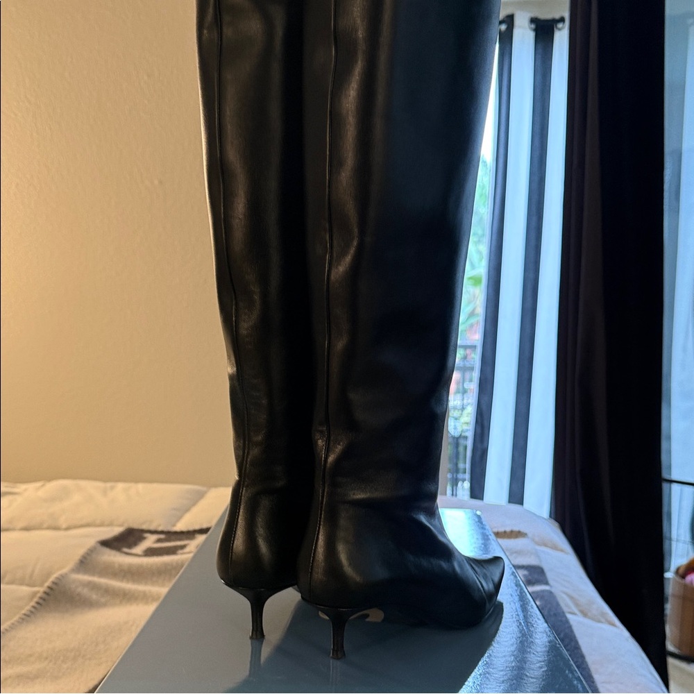STAUD Black Sebastian Kitten Heel Boot. WORN ONCE. - Picture 3 of 5